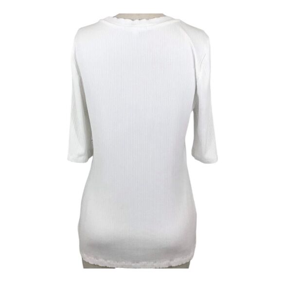 ✨Anthropologie Pure + Good Miranda White Sz XS Tee Shirt✨ - Picture 6 of 10